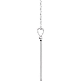 Platinum .01 CTW Natural Diamond Moon Phase Bar 16-18" Necklace
