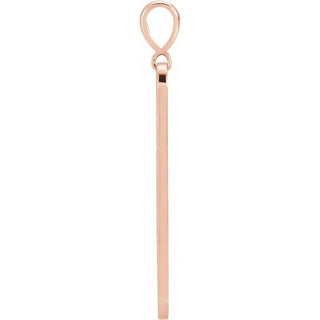 14K Rose .01 CTW Natural Diamond Moon Phase Bar Pendant