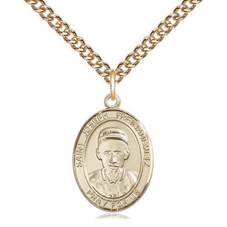 14kt Gold Saint Joseph Freinademetz Medal Engraved Catholic Saint Jewelry
