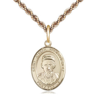 14kt Gold Saint Joseph Freinademetz Medal Engraved Catholic Saint Jewelry