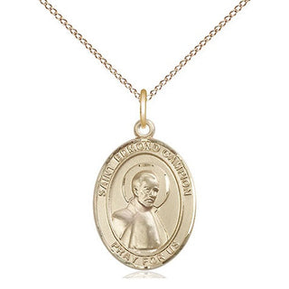 14kt Gold Filled Saint Edmund Campion Medal Religious Jewelry Engraved Catholic Saint Jewelry
