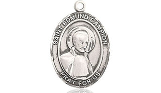Pewter Saint Edmund Campion Medal Engraved Catholic Saint Jewelry