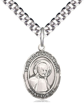 Pewter Saint Edmund Campion Medal Religious Jewelry Engraved Catholic Saint Jewelry