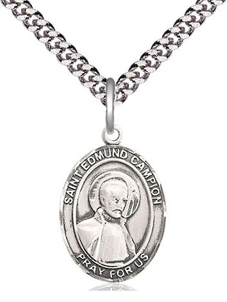 Pewter Saint Edmund Campion Medal Religious Jewelry Engraved Catholic Saint Jewelry