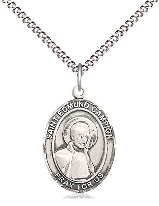 Sterling Silver Saint Edmund Campion Medal Religious Jewelry Engraved Catholic Saint Jewelry