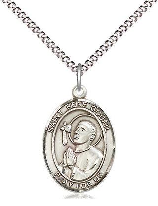 Pewter Saint Rene Goupil Medal Religious Jewelry Engraved Catholic Saint Jewelry