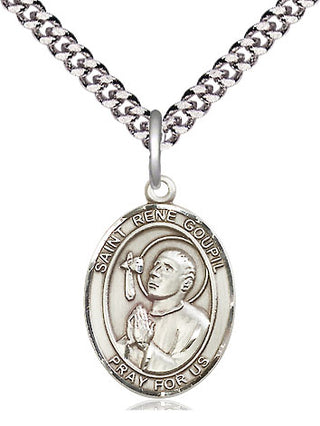 Sterling Silver Saint Rene Goupil Medal Religious Jewelry Engraved Catholic Saint Jewelry