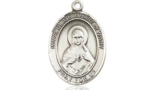 Pewter Immaculate Heart of Mary Medal Engraved Catholic Saint Jewelry