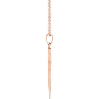 14K Rose Cross 18" Necklace
