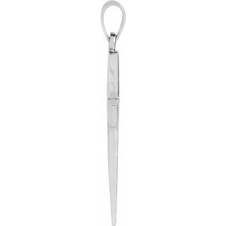 14K White Cross Pendant