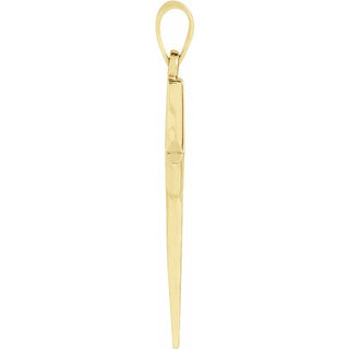 18K Yellow Cross Pendant