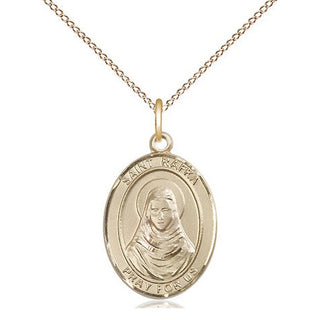 14kt Gold Filled Saint Rafka Medal Religious Jewelry Engraved Catholic Saint Jewelry