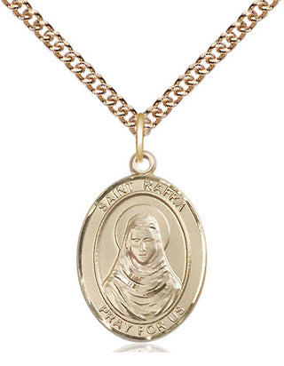14kt Gold Filled Saint Rafka Medal Religious Jewelry Engraved Catholic Saint Jewelry