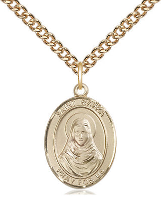 14kt Gold Filled Saint Rafka Medal Religious Jewelry Engraved Catholic Saint Jewelry