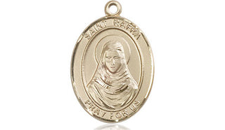 14kt Gold Saint Rafka Medal Engraved Catholic Saint Jewelry