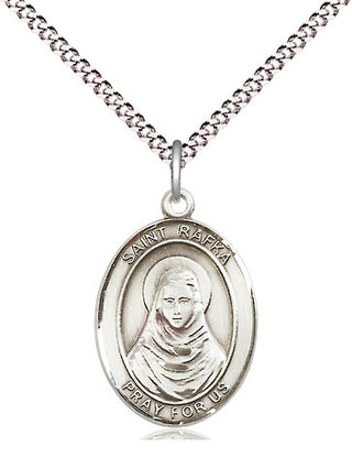 Pewter Saint Rafka Medal Religious Jewelry Engraved Catholic Saint Jewelry