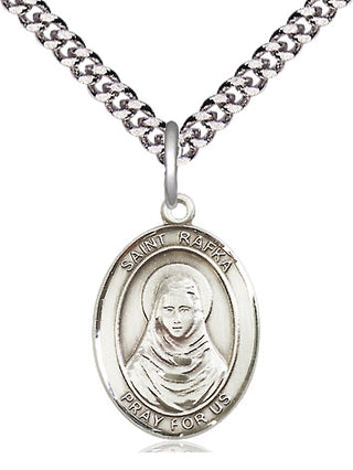 Sterling Silver Saint Rafka Medal Religious Jewelry Engraved Catholic Saint Jewelry
