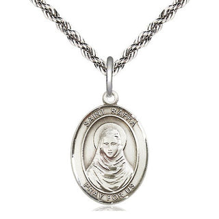 Sterling Silver Saint Rafka Medal Religious Jewelry Engraved Catholic Saint Jewelry