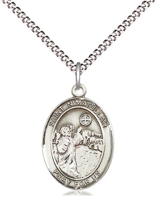 Pewter Saint Nimatullah Medal Religious Jewelry Engraved Catholic Saint Jewelry