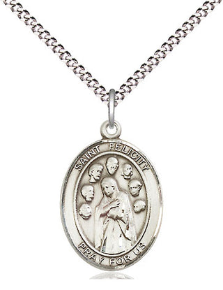 Pewter Saint Felicity Medal Religious Jewelry Engraved Catholic Saint Jewelry