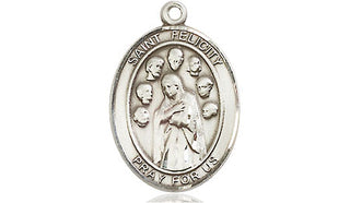 Sterling Silver Saint Felicity Medal Religious Jewelry Engraved Catholic Saint Jewelry