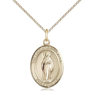 14kt Gold Filled Virgin of the Globe Medal Religious Jewelry Engraved Catholic Saint Jewelry