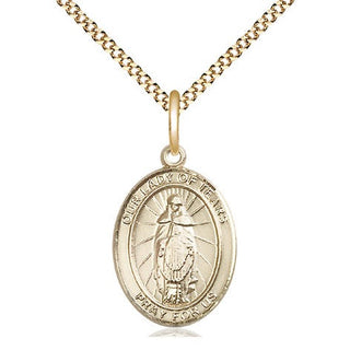 14kt Gold Filled Our Lady of Tears Medal Religious Jewelry Engraved Catholic Saint Jewelry