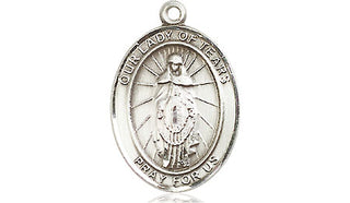 Pewter Our Lady of Tears Medal Engraved Catholic Saint Jewelry