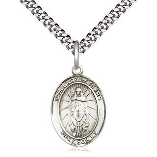 Sterling Silver Our Lady of Tears Medal Religious Jewelry Engraved Catholic Saint Jewelry
