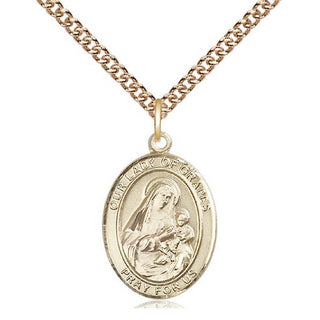 14kt Gold Filled Our Lady of Grapes Medal Religious Jewelry Engraved Catholic Saint Jewelry