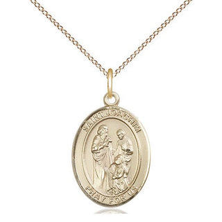 14kt Gold Filled Saint Joachim Medal Religious Jewelry Engraved Catholic Saint Jewelry