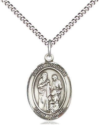 Pewter Saint Joachim Medal Religious Jewelry Engraved Catholic Saint Jewelry