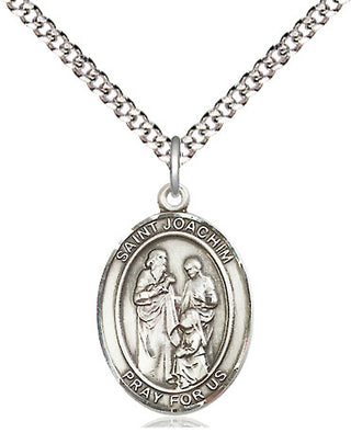 Pewter Saint Joachim Medal Religious Jewelry Engraved Catholic Saint Jewelry