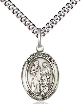 Pewter Saint Joachim Medal Religious Jewelry Engraved Catholic Saint Jewelry