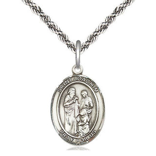 Sterling Silver Saint Joachim Medal Religious Jewelry Engraved Catholic Saint Jewelry