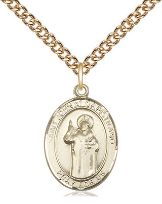 14kt Gold Filled Saint John of Capistrano Medal Religious Jewelry Engraved Catholic Saint Jewelry