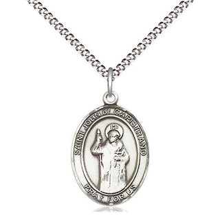Sterling Silver Saint John of Capistrano Medal Religious Jewelry Engraved Catholic Saint Jewelry