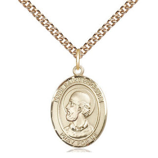 14kt Gold Filled Pope St Eugene I Medal Religious Jewelry Engraved Catholic Saint Jewelry