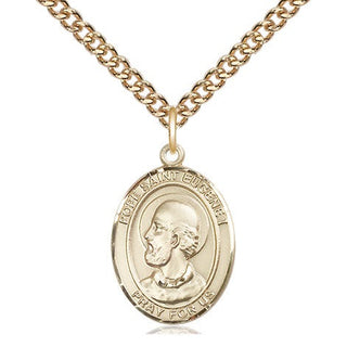 14kt Gold Filled Pope St Eugene I Medal Religious Jewelry Engraved Catholic Saint Jewelry