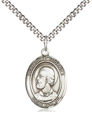 Pewter Pope St Eugene I Medal Religious Jewelry Engraved Catholic Saint Jewelry