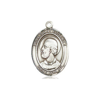 Sterling Silver Pope St Eugene I Medal Religious Jewelry Engraved Catholic Saint Jewelry