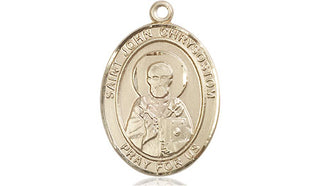 14kt Gold Filled Saint John Chrysostom Medal Engraved Catholic Saint Jewelry