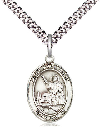 Pewter Saint John Licci Medal Religious Jewelry Engraved Catholic Saint Jewelry