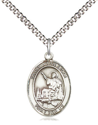 Sterling Silver Saint John Licci Medal Religious Jewelry Engraved Catholic Saint Jewelry
