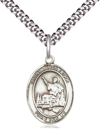 Sterling Silver Saint John Licci Medal Religious Jewelry Engraved Catholic Saint Jewelry