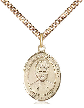 14kt Gold Filled Saint Josephine Bakhita Medal Religious Jewelry Engraved Catholic Saint Jewelry