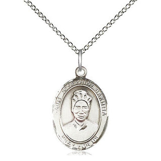 Sterling Silver Saint Josephine Bakhita Medal Religious Jewelry Engraved Catholic Saint Jewelry