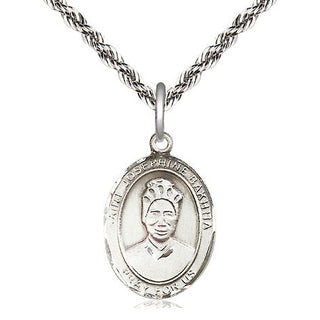 Sterling Silver Saint Josephine Bakhita Medal Religious Jewelry Engraved Catholic Saint Jewelry