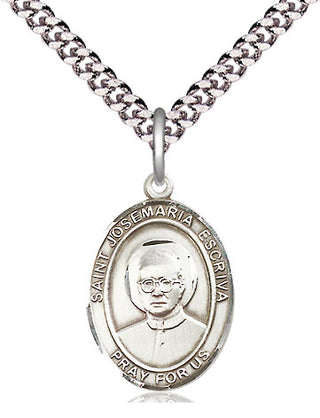 Pewter Saint Josemaria Escriva Medal Religious Jewelry Engraved Catholic Saint Jewelry