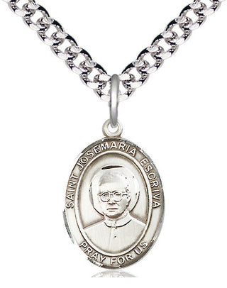 Pewter Saint Josemaria Escriva Medal Religious Jewelry Engraved Catholic Saint Jewelry